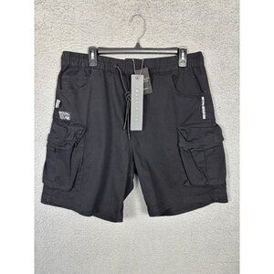 Smoke Rise Men's Twill Multi Pocket Cargo Shorts WS23299 Black Size Large NWT's